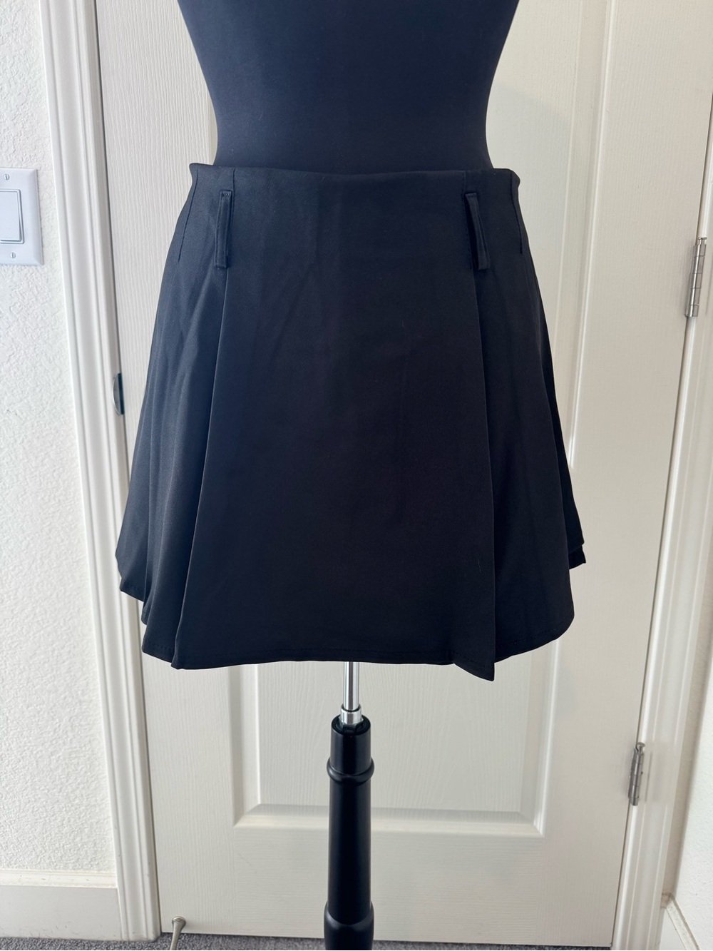 Black Pleated Skort - Fits Large-XL